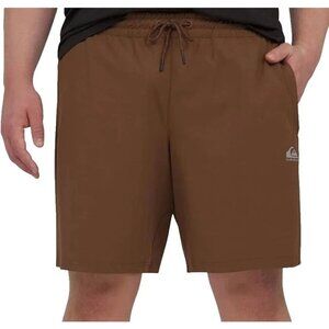 NWOT Quiksilver Men's L Regular Fit  Shorts Brown Polyester